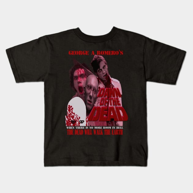 Dawn Of The Dead,Classic Horror (Version 2) Kids T-Shirt by The Dark Vestiary